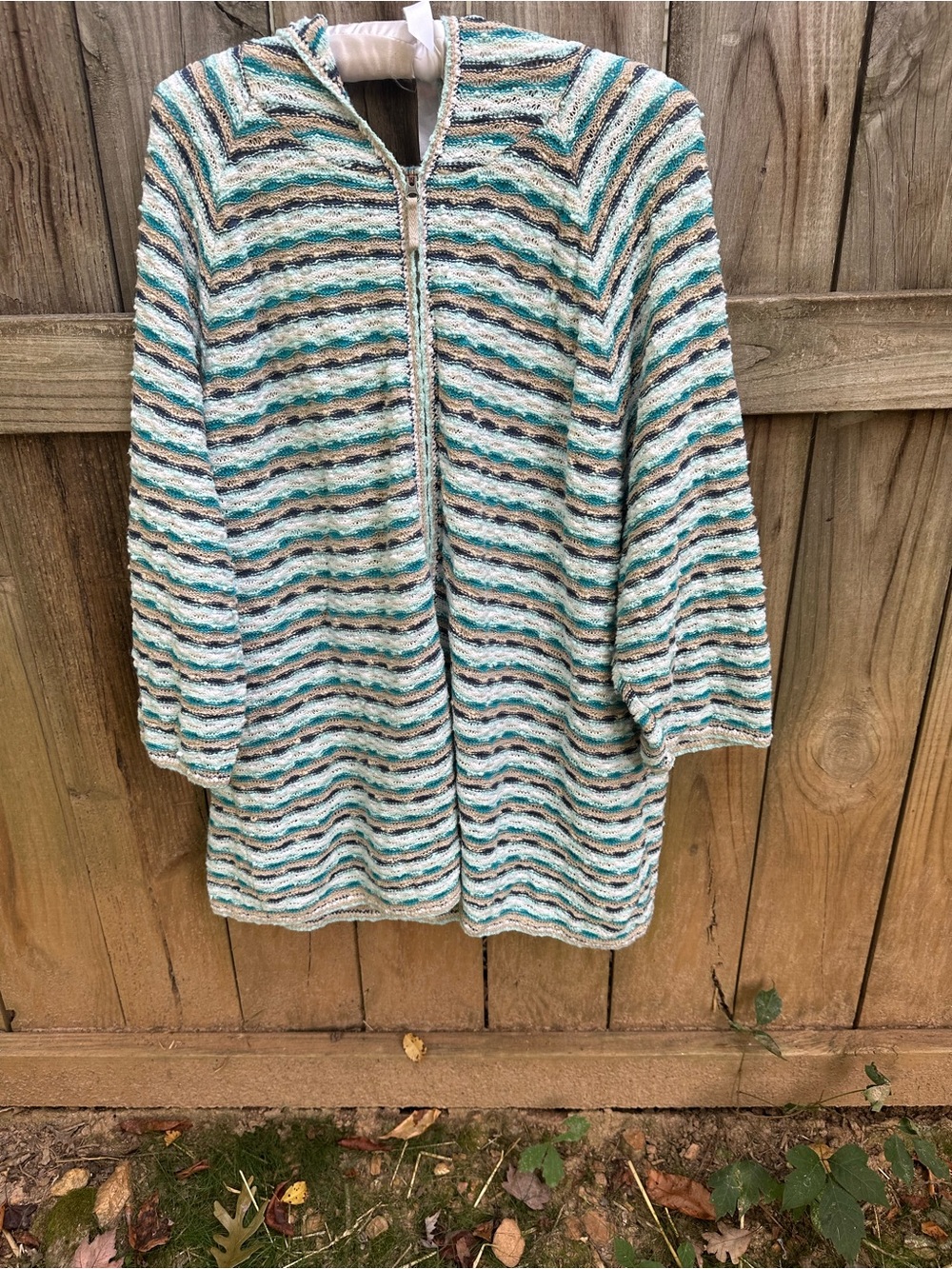 J. Jill cotton linen zipper cardigan